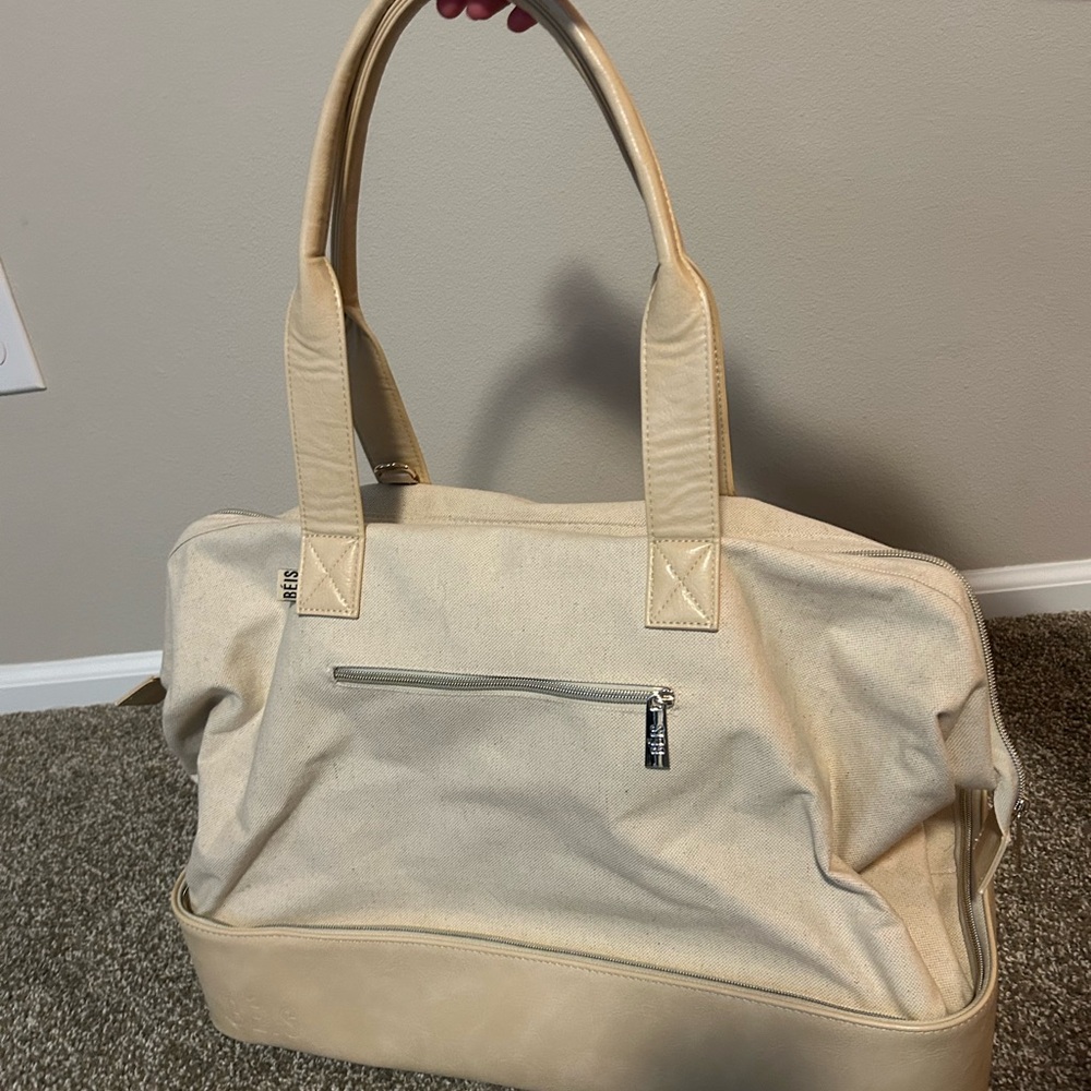 BEIS Cream Duffel Bag